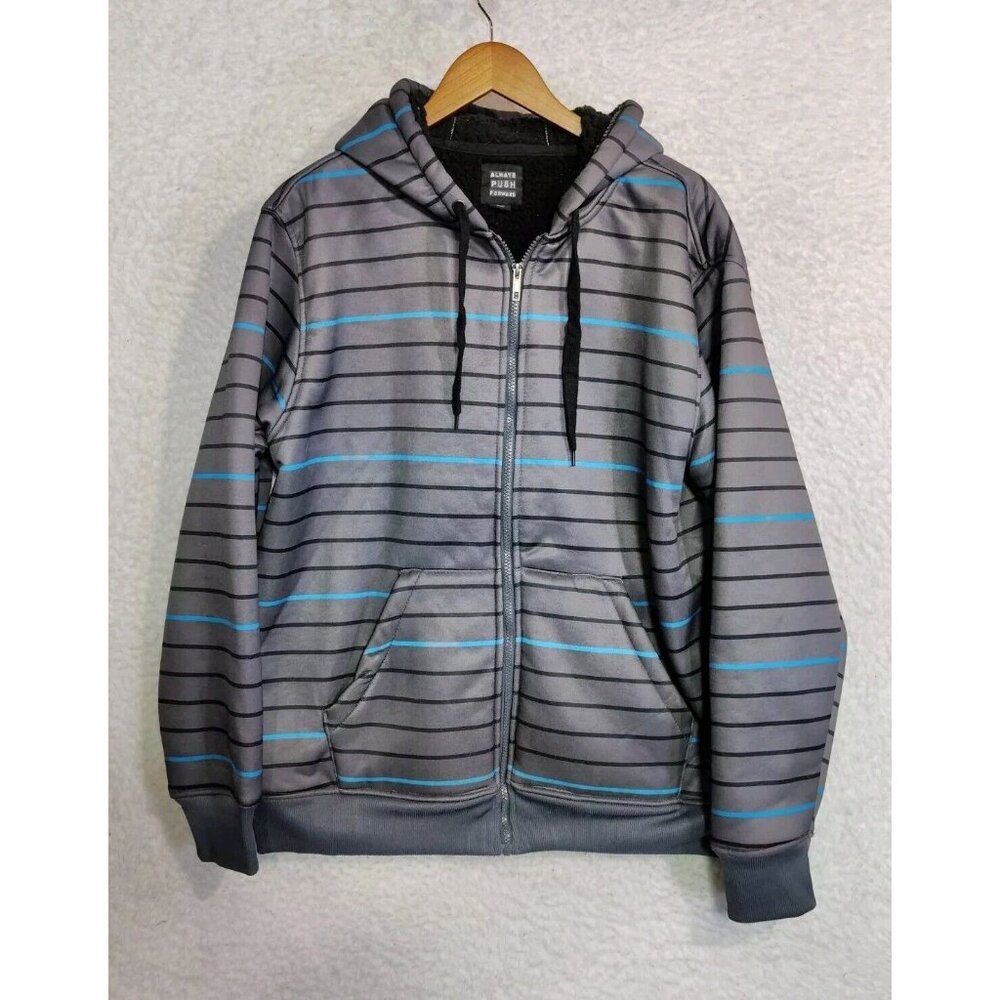 Always Push Forward Sherpa-lined Hooded Full Zip Sweater Men's XL